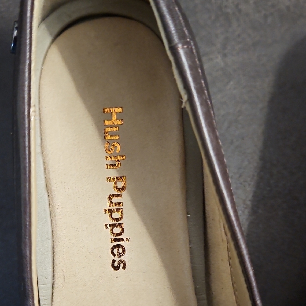 Hush Puppies Dark Brown Leather Flats - Picture 4 of 6